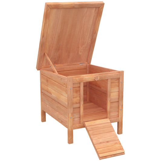 Wooden Rabbit Hutch, Bunny Cage with Waterproof & Openable Asphalt Roof, Outdoor Cat House Guinea Pig Cage Duck Shelter,