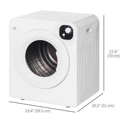 Compact Laundry Dryer Machine, 1300W, 3.22 Cu. Ft. Electric Portable Clothes Dryer with 7 Drying Modes for Apartment or 