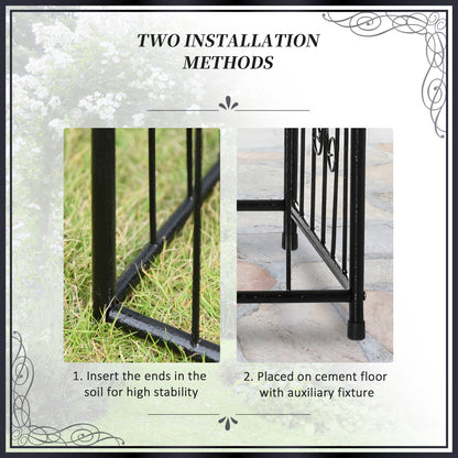 7.2FT Metal Garden Arch with Gate, 2 Side Planter Baskets, Garden Arbor Archway Trellis for Roses and Climbing Plants, B