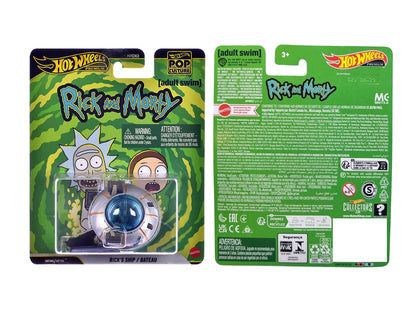 Rick's Ship Silver "Rick and Morty" (2013-Current) TV Series "Pop Culture" Series Diecast Model Car by Hot Wheels