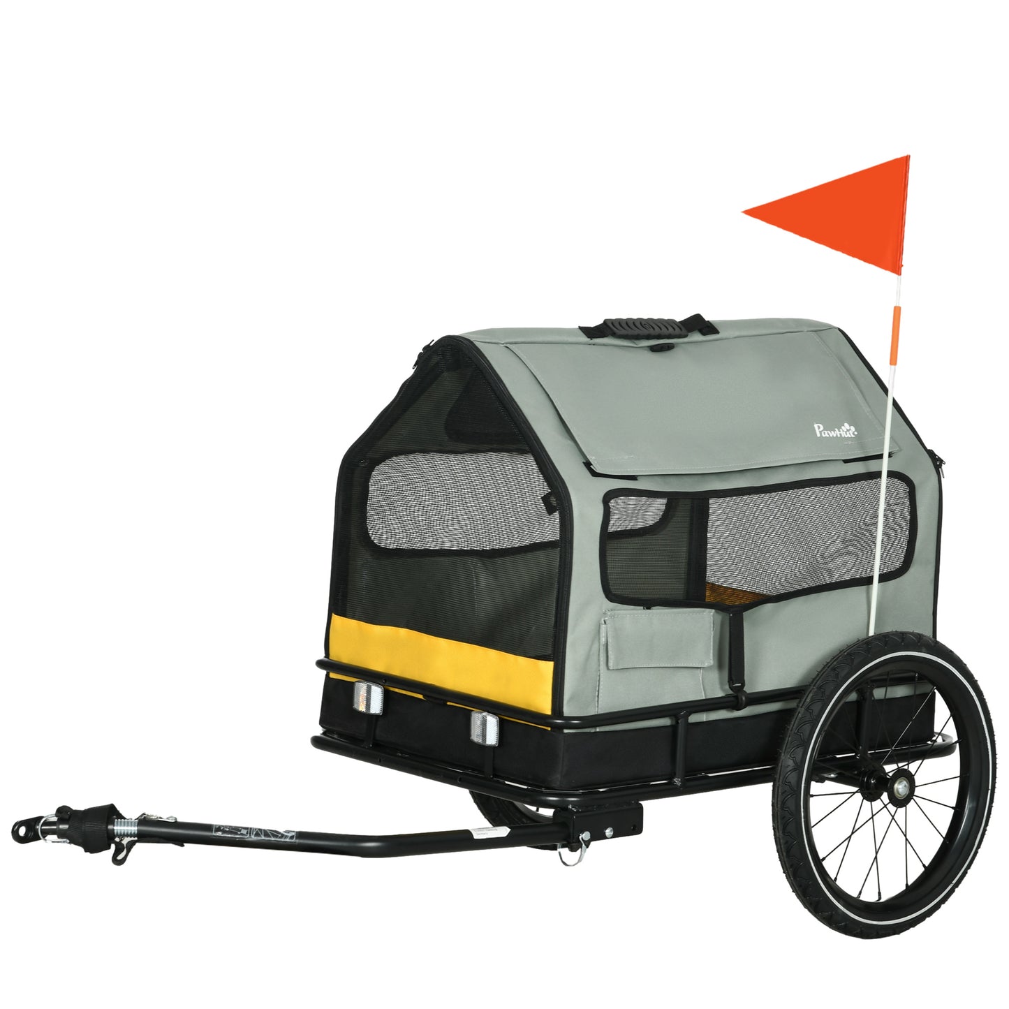 VarietyKart 3 in 1 Dog Bike Trailer, Pet Cargo, Pet Bed with Safety Leash, Hitch, Quick-Release Wheels, Cushion for Smal