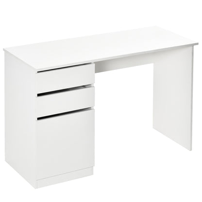 Modern Computer Desk, Home Office Desk for Study, Writing Workstation with Storage Drawer and Cabinet for Living Room, W