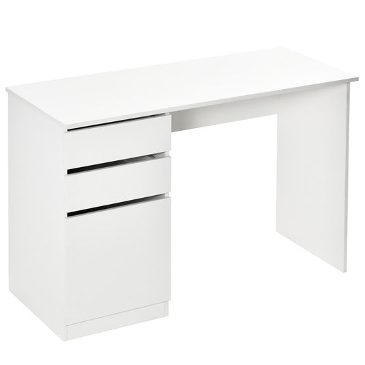 Modern Computer Desk, Home Office Desk for Study, Writing Workstation with Storage Drawer and Cabinet for Living Room, W