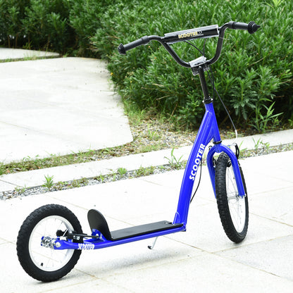 VarietyKart Kids Scooter with Adjustable Handlebar, Youth Kick Scooter with Dual Brakes, Inflatable Wheels, for Age 5+, 