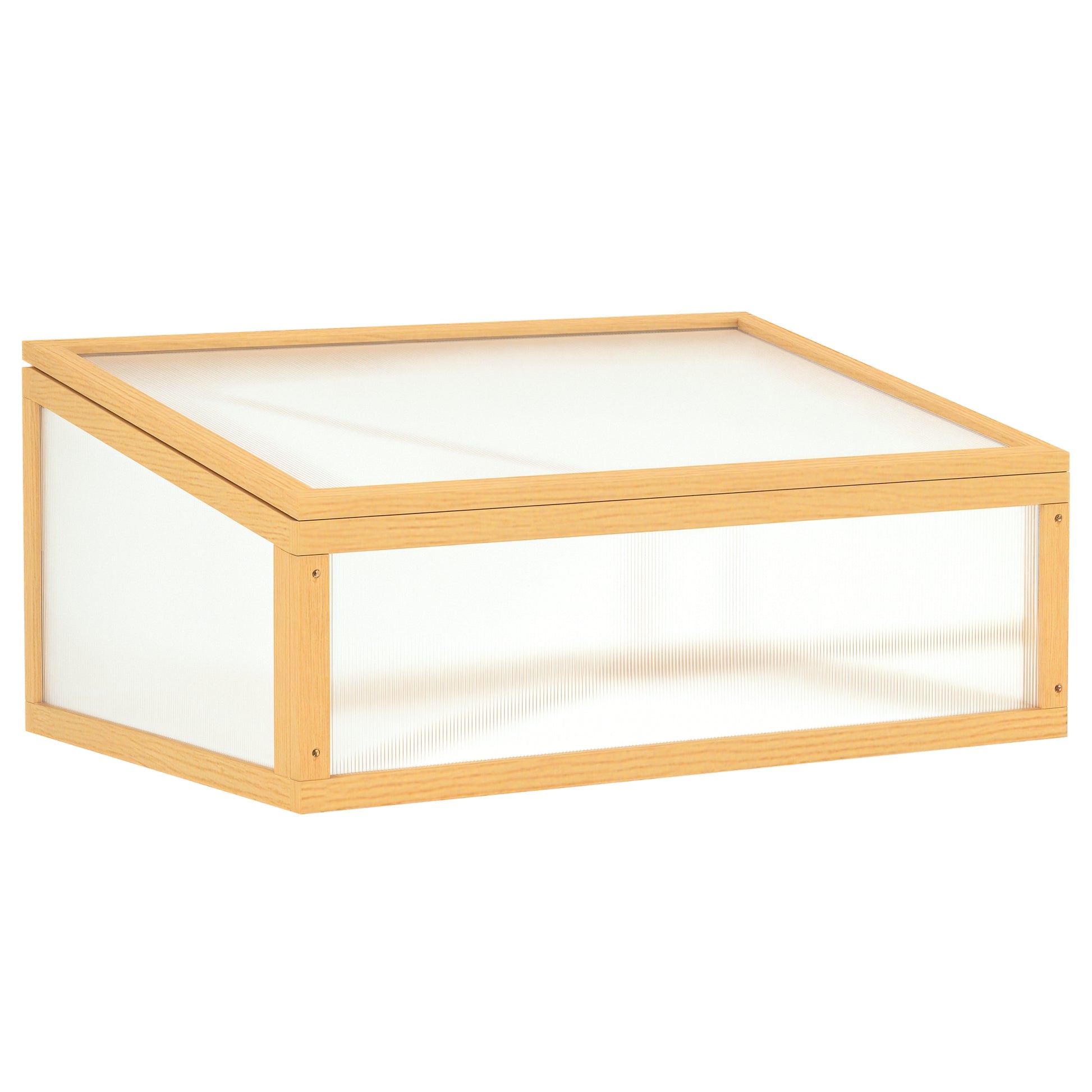 Wooden Cold Frame Greenhouse Garden Portable Raised Planter with Openable Top for Indoor, Outdoor, Flowers, Vegetables, 