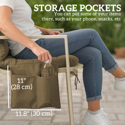 Bench Cushion Water-Repellent Outdoor Furniture Pad Seater Swing Chair 59.1" x 39.4" Khaki