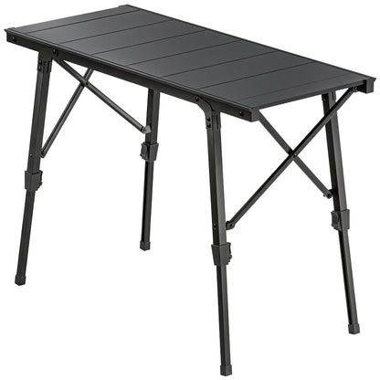 Folding Picnic Table Heavy Duty Camping Table with Removable Plates Non-slip Feet for Outdoor BBQ