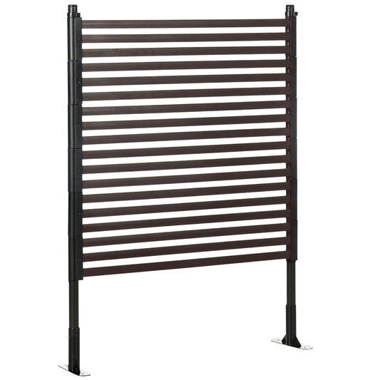 4 FT Outdoor Privacy Screen with 2 Standing Ways for Hard & Soft Ground, Decorative Outdoor Divider, Metal Animal Barrie