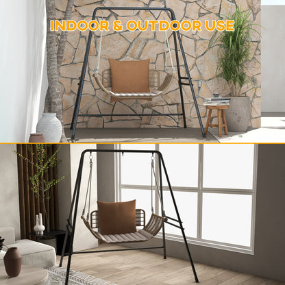 Hammock Chair Stand, Hanging Heavy Duty Metal Frame Hammock Stand for Hanging Hammock Air Porch Swing Chair, Egg Cahir, 