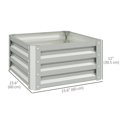 2' x 2' x 1' 2-Pieces Raised Garden Bed with Galvanised Frame