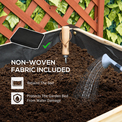 Raised Garden Bed, Elevated Planter Box, 47"x24"x29" with Legs, Metal Frame, Wooden Planter Pot for Backyard, Patio to G