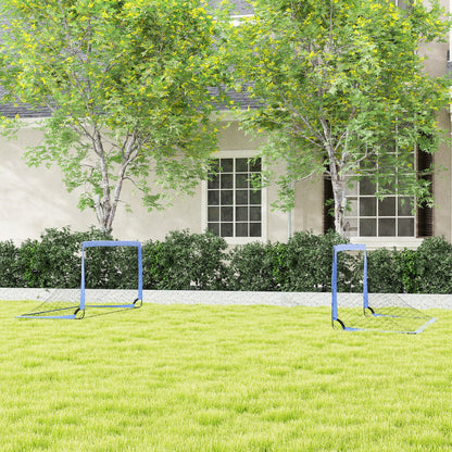Soozier 6' x 3' Set of 2 Soccer Nets for Backyard, Portable Soccer Goal for Practice with Carry Bag