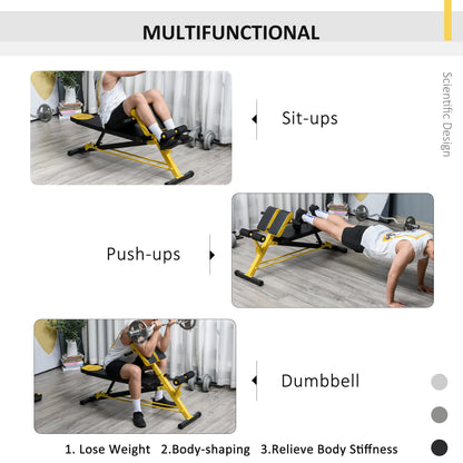 Soozier Adjustable Weight Bench Roman Chair Exercise Training Multi-Functional Hyper Extension Bench Dumbbell Bench Ab S