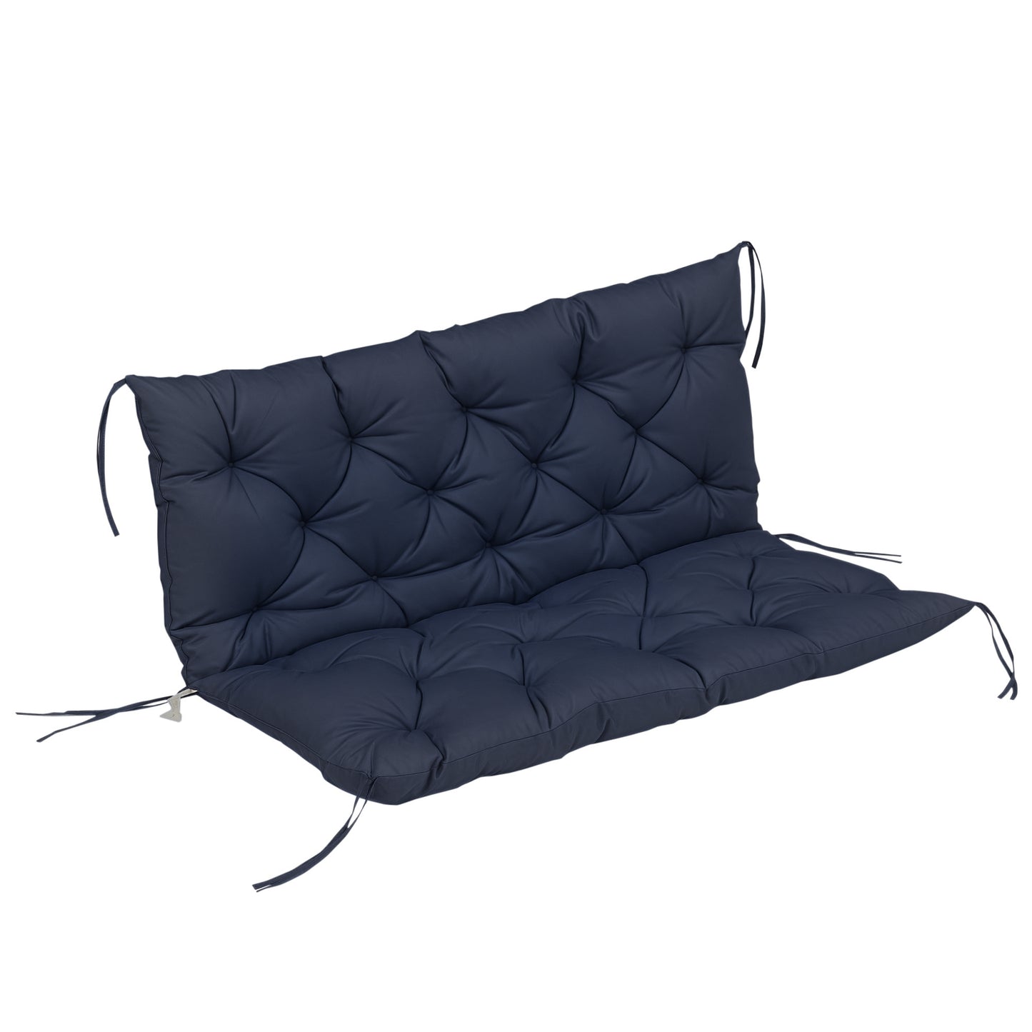 2 Seater Garden Bench Cushion, Soft Thick Outdoor Non-Slip 2 Seater Soft Pad With Backrest for Garden Patio, 52" x 43" x