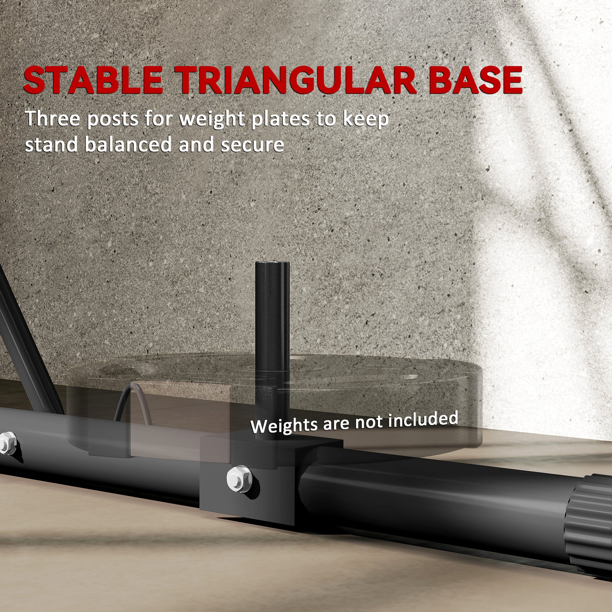 Soozier Foldable Punch Bag Stand, Adjustable Height Heavy Bag Stand with Weighted Base, Freestanding for Home Gym, Stand