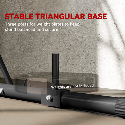 Soozier Foldable Punch Bag Stand, Adjustable Height Heavy Bag Stand with Weighted Base, Freestanding for Home Gym, Stand
