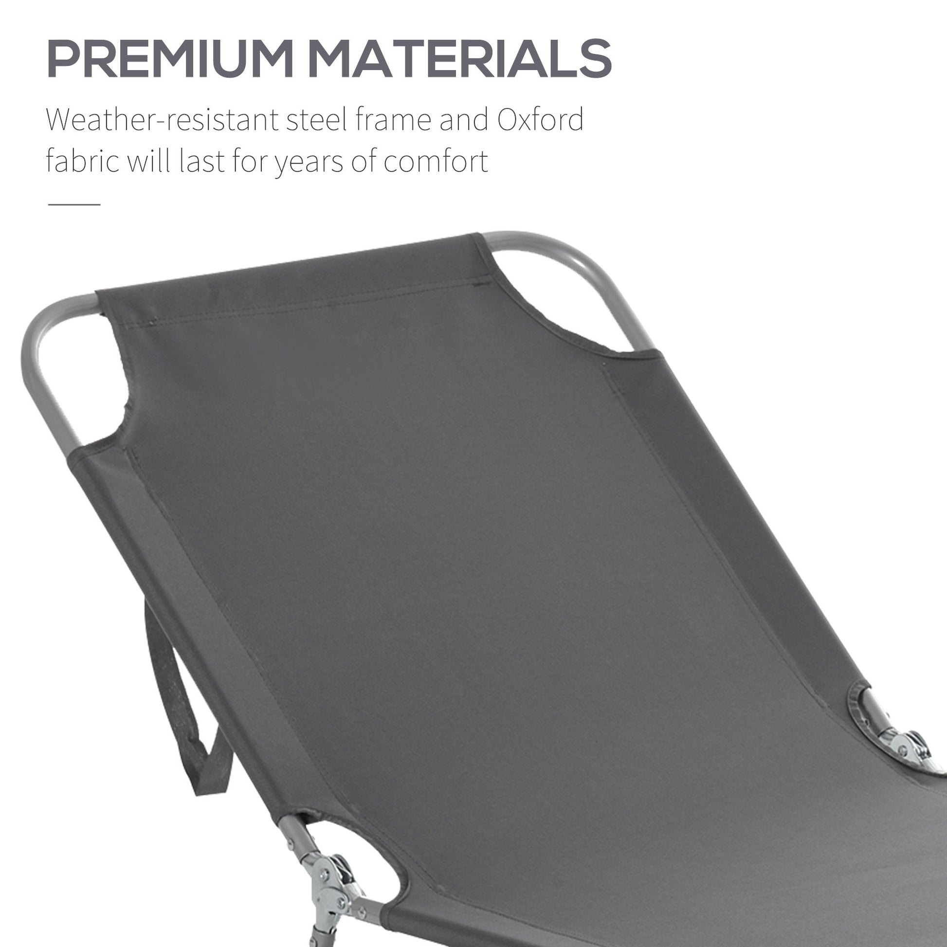 Folding Outdoor Lounge Chair, Portable Reclining Beach Lounger with Breathable Mesh Fabric, Sun Lounge Bed Camping Cot f