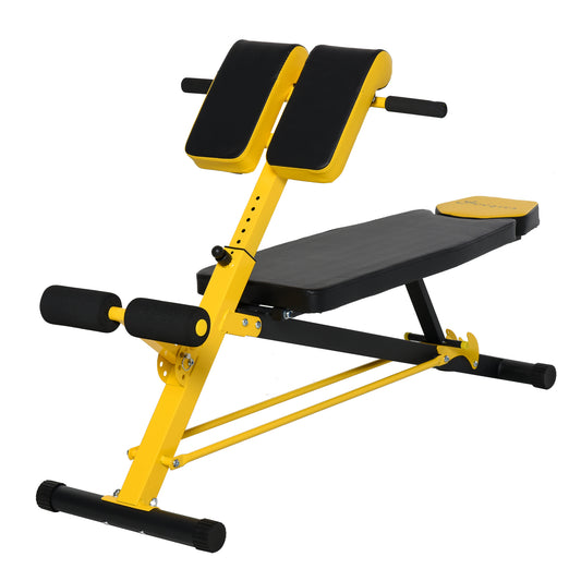 Soozier Adjustable Weight Bench Roman Chair Exercise Training Multi-Functional Hyper Extension Bench Dumbbell Bench Ab S