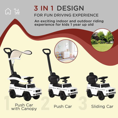 VarietyKart Mercedes-Benz G350 Licensed Push Car, 3-in-1 Toddler Sliding Car with Horn, Steering, Foot Rest, Seat Storag