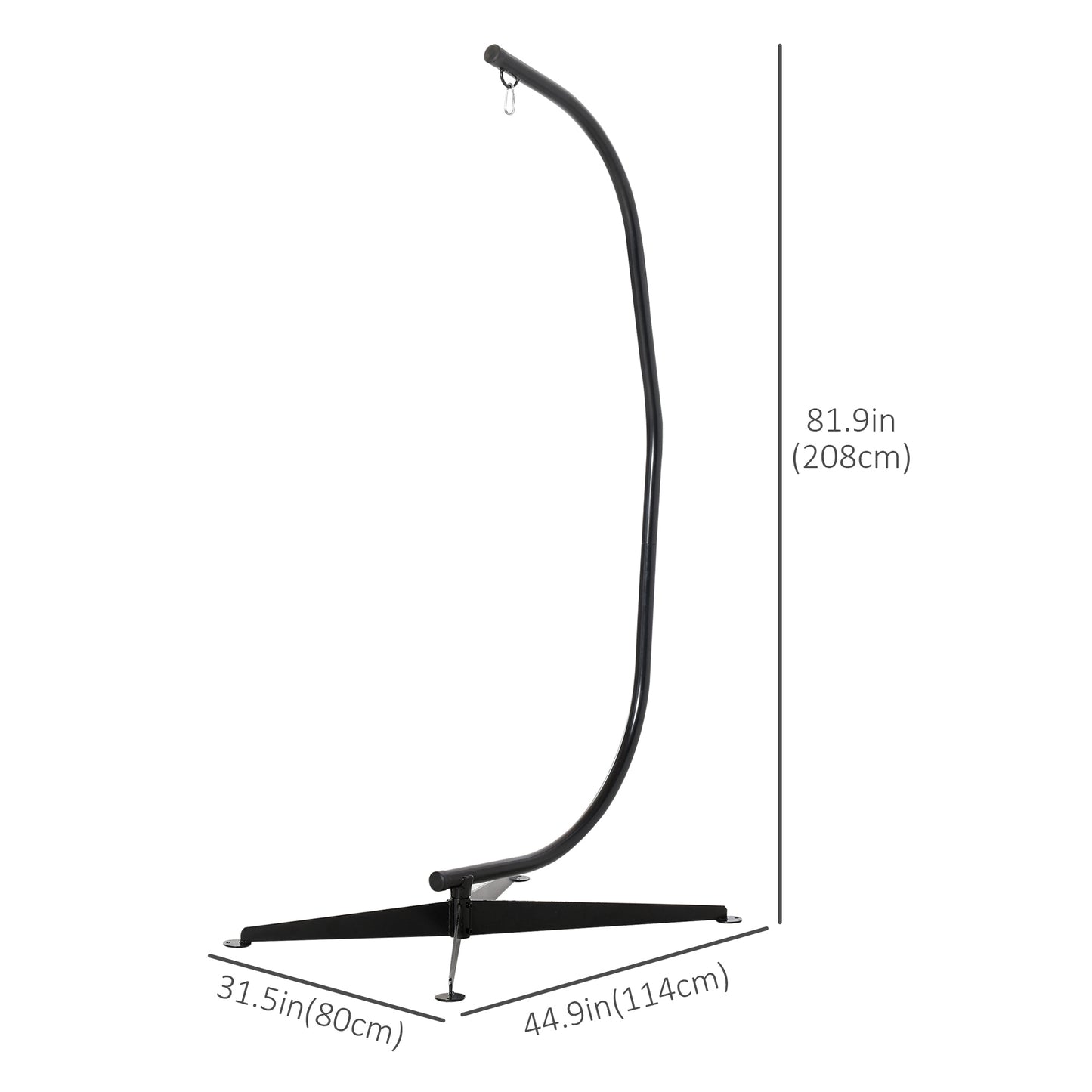Hanging Hammock Stand Hammock Chair Stand C Stand Steel Heavy Duty Stand for Hanging Hammock Air Porch Swing Chair Indoo