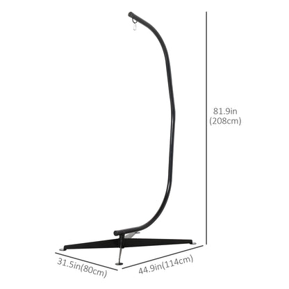 Hanging Hammock Stand Hammock Chair Stand C Stand Steel Heavy Duty Stand for Hanging Hammock Air Porch Swing Chair Indoo
