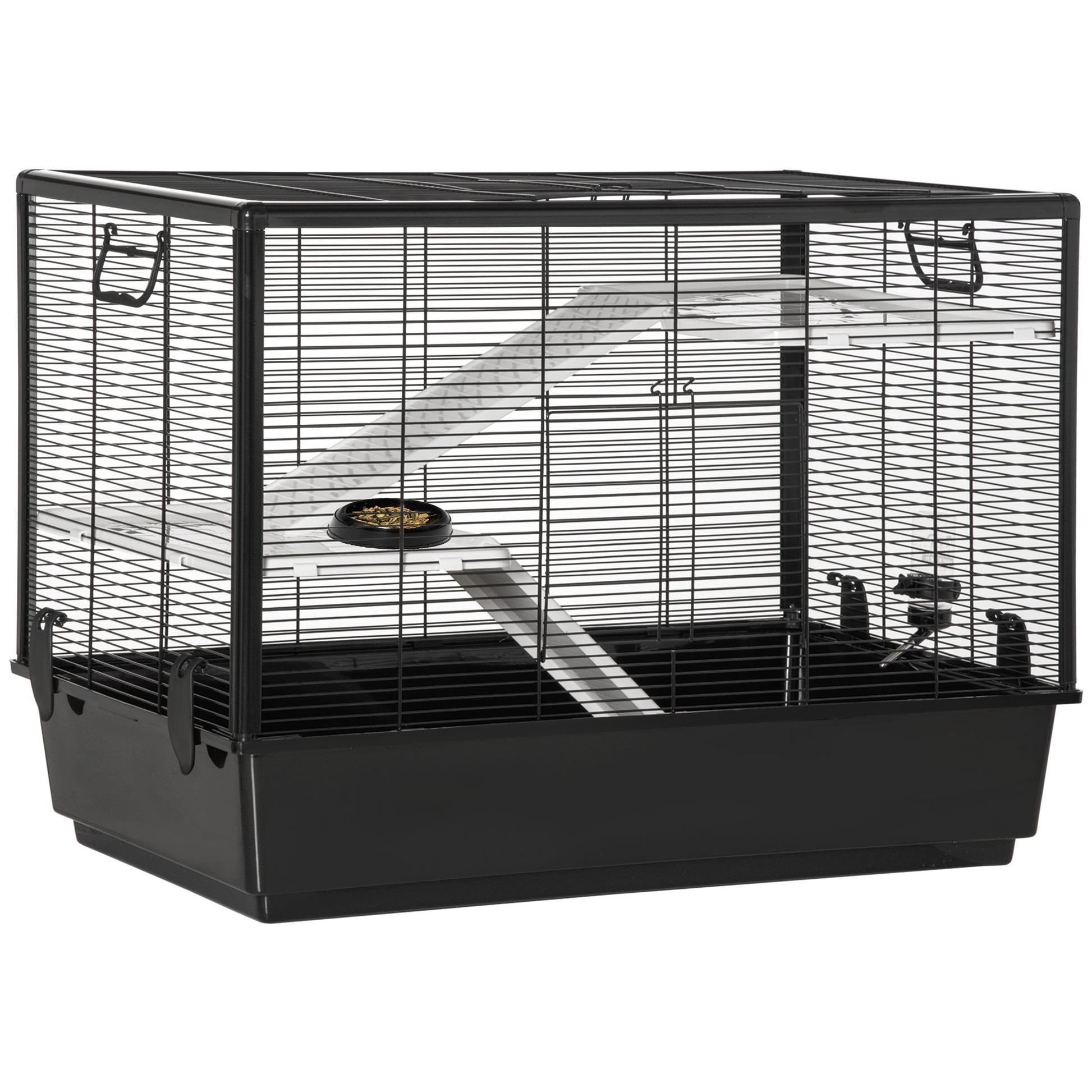 3-tier Hamster Cage, Guinea Pig Cage, Pet Chinchillas Play House Indoor with Accessories Food Dish Water Bottle, Ramps, 