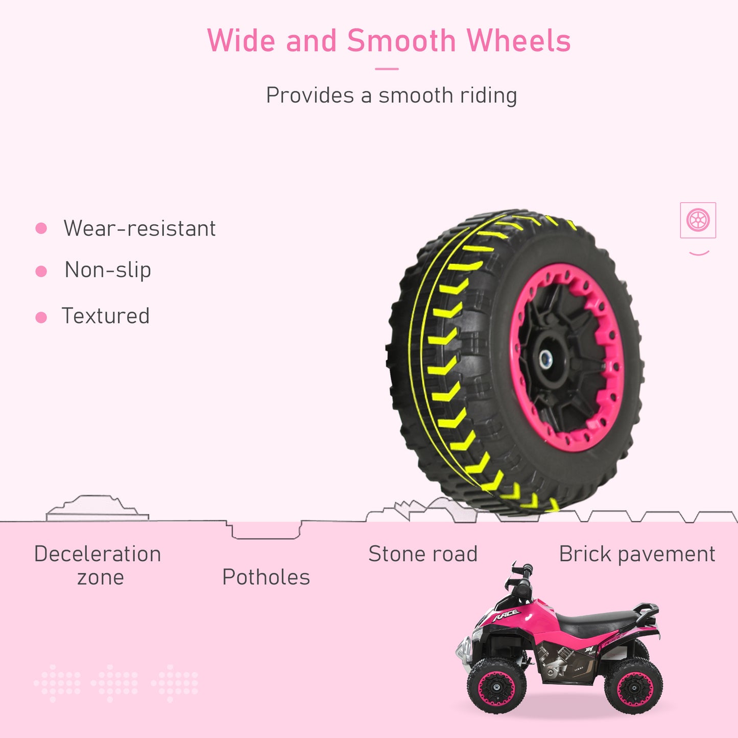 VarietyKart No Power 4 Wheels Ride on Toy for Kids, Foot To Floor Slider Toddler Ride-on Car with Music, Lightening, for