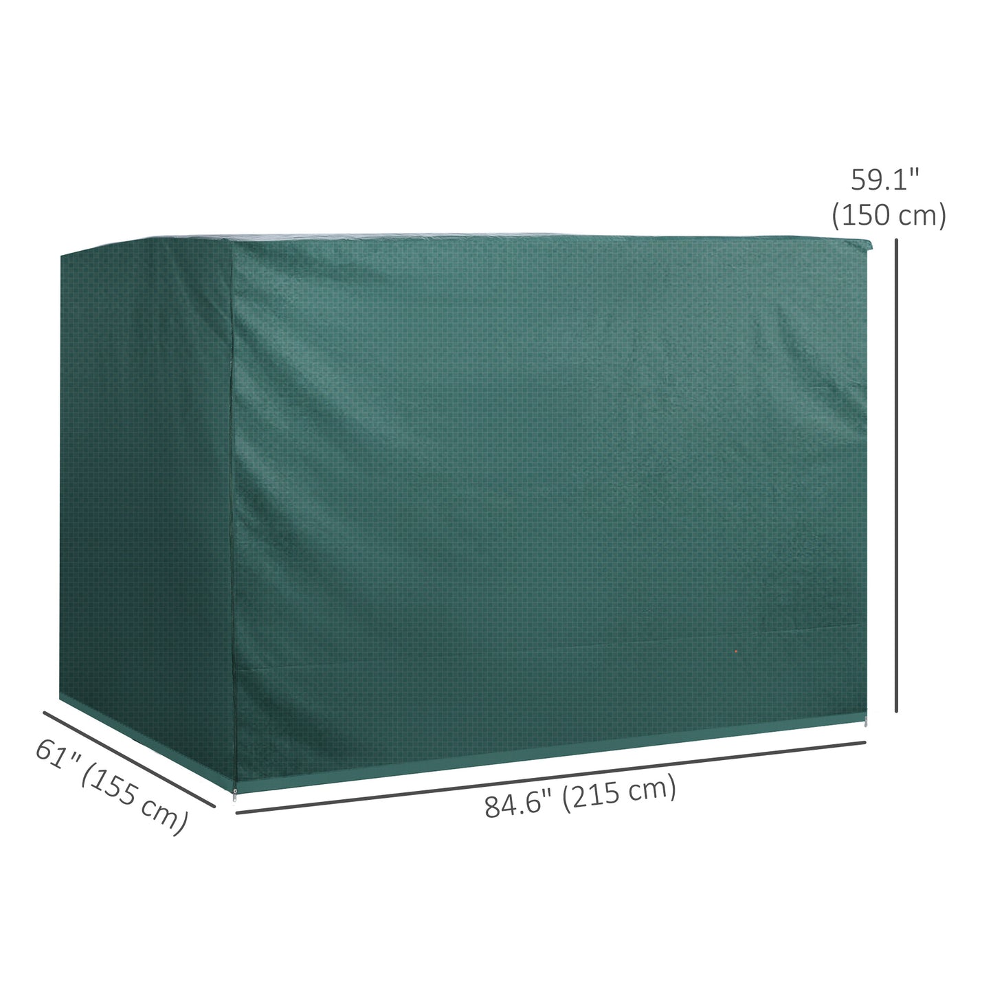 3-Seater Patio Swing Cover, Outdoor Garden Furniture Protection Hammock Glider Cover, Waterproof Dustproof Windproof, 85