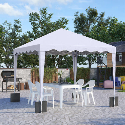 10' x 10' Pop Up Canopy Tent with Sand Bags, Instant Shelter with Adjustable Height and Carry Bag, Garden Outdoor Party 