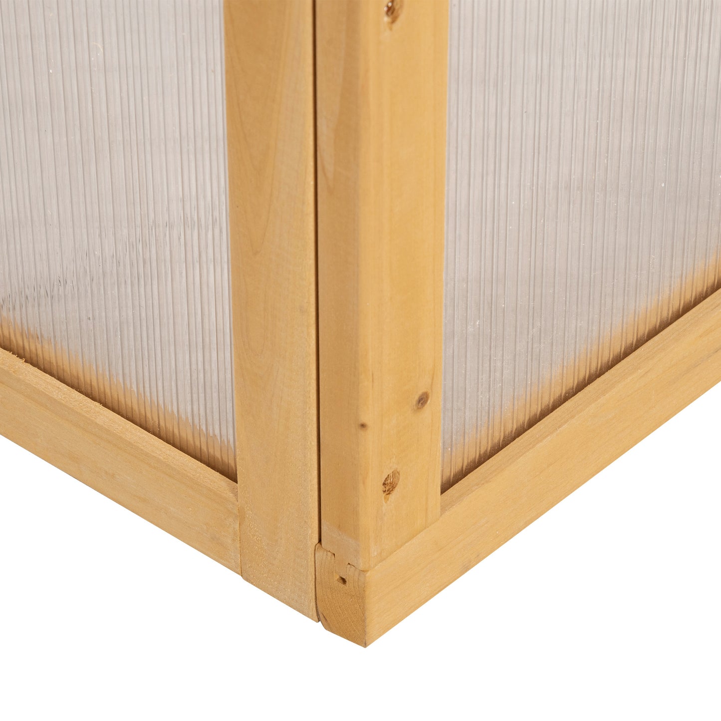 Wooden Cold Frame Greenhouse Garden Portable Raised Planter with Openable Top for Indoor, Outdoor, Flowers, Vegetables, 