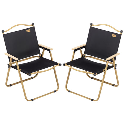 Set of 2 Camping Chair, Lightweight Folding Chair, Portable Armchairs, Excellent for Festivals, Fishing, Beach and Hikin