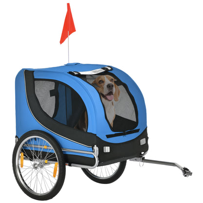 VarietyKart Dog Bike, Trailer Foldable Pet Cart, Bicycle Wagon, Cargo Carrier Attachment for Travelling w/ Safety Anchor