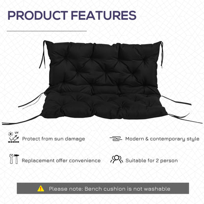 Porch Swing Cushion Garden Bench Cushion with Backrest, Non-Slip 2-seater Soft Pad, Swing Chair Mat Replacement for Indo