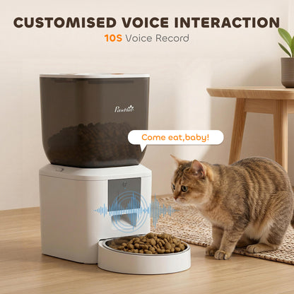 Automatic Cat Feeder, 2.4G WiFi, Smart APP Control 8L Pet Feeder Dispenser 1-10 Meals with 10s Meal Call Back