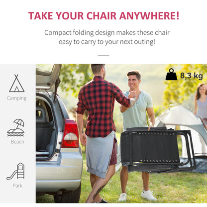 Reclining Zero Gravity Chair with Adjustable Backrest, Folding Garden Sun Lounger, Outdoor Recliner with Removable Cushi