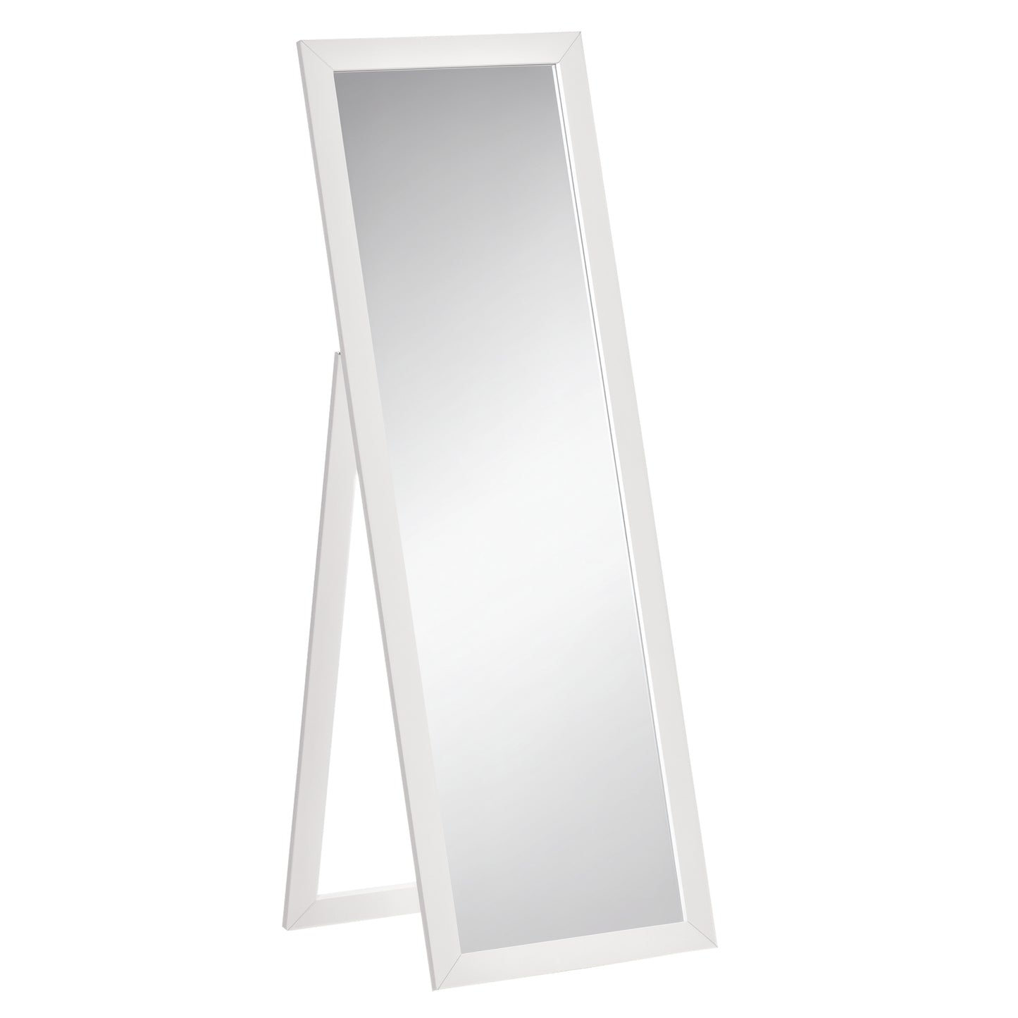 58" x 20" Full Length Mirror with Frame, Floor Standing Mirror, Rectangular Full Body Mirror for Bedroom, Living Room, W