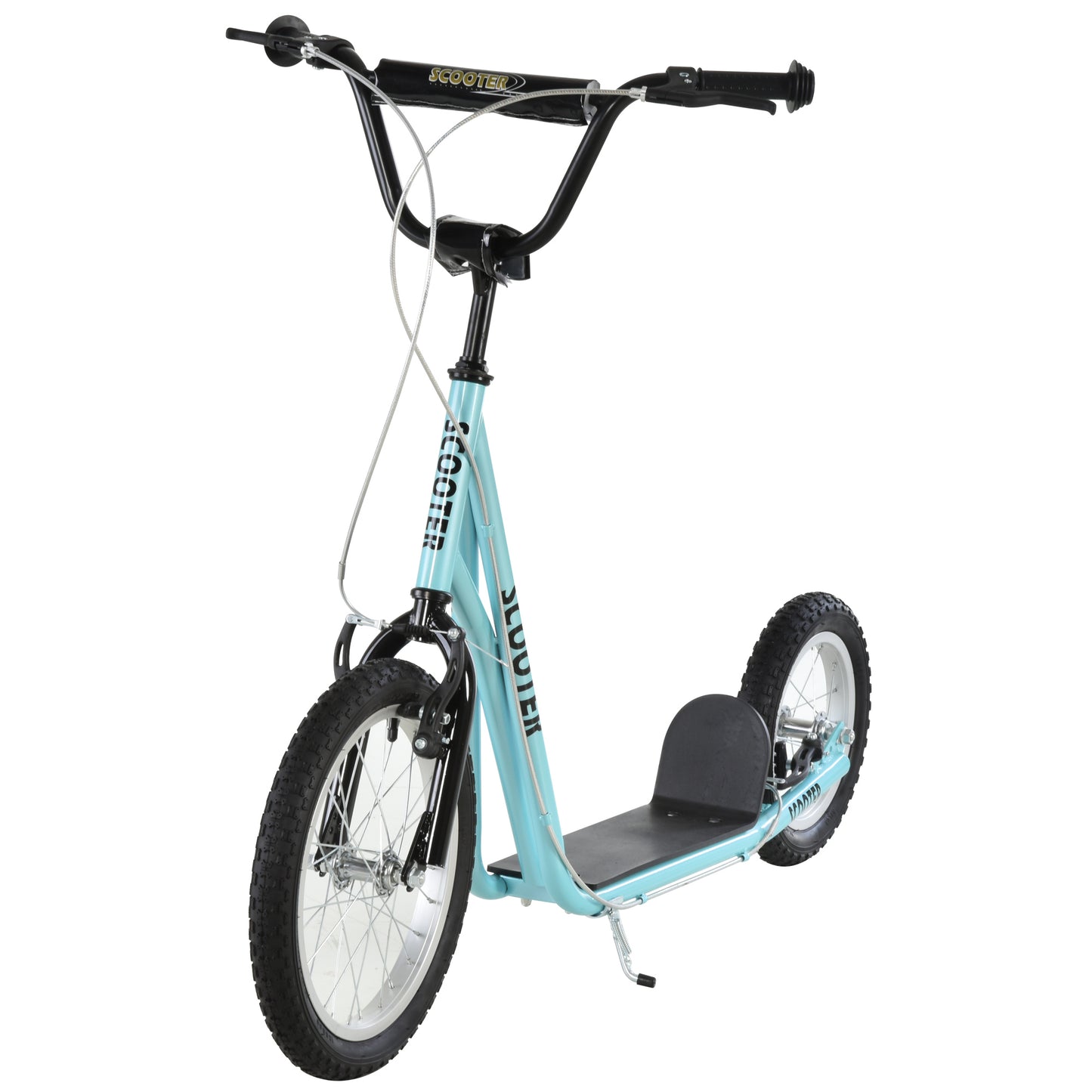 VarietyKart Youth Kick Scooter with Adjustable Handlebar and 16'' Inflatable Rubber Wheel for Kids and Teens 5+ Year Old