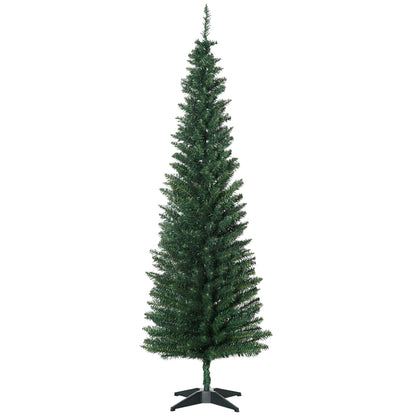 6’ PVC Unlit Slim Artificial Pencil Christmas Tree Holiday Décor