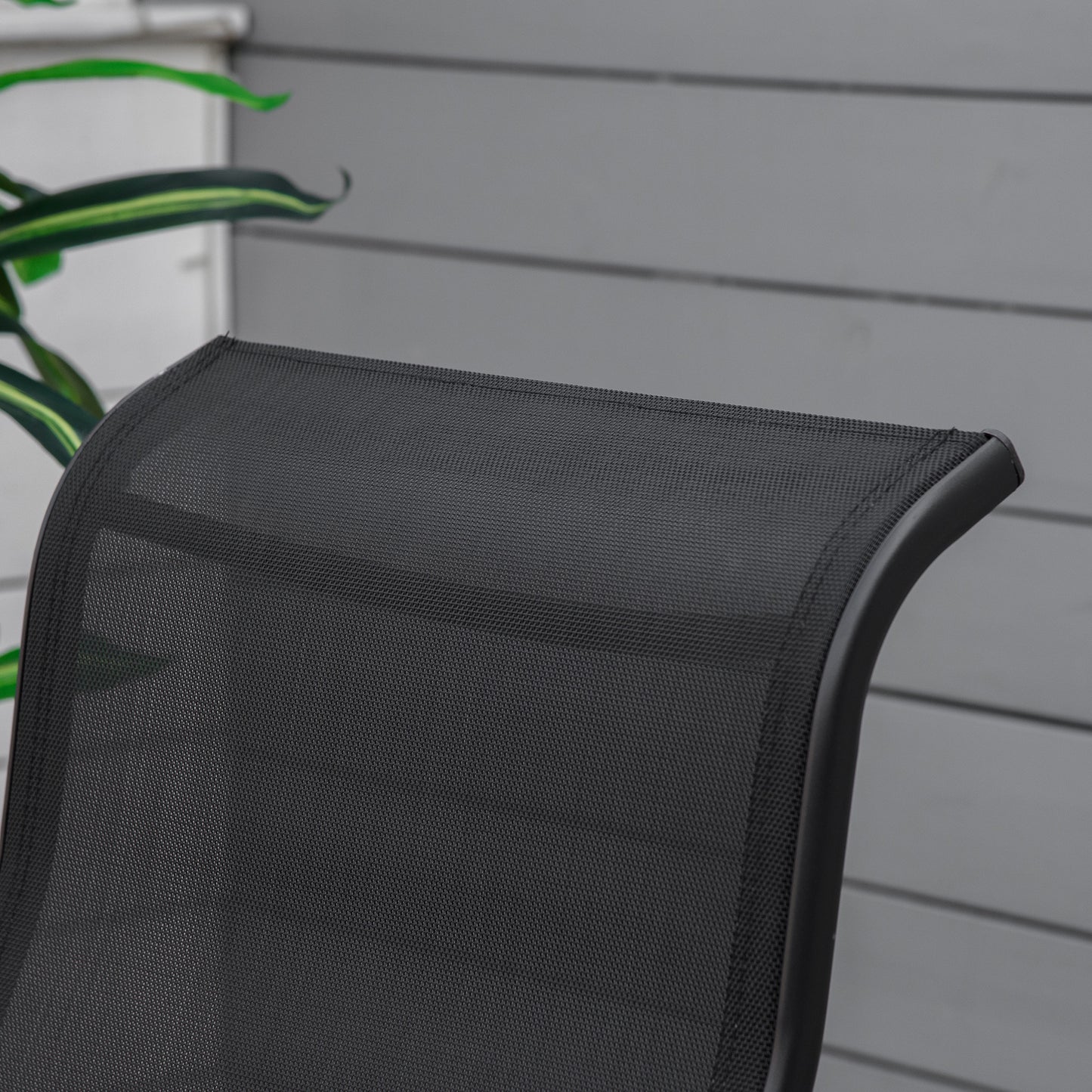 Patio Glider with Breathable Mesh Fabric, Outdoor Glider Chair, Garden Rocking Gliding Seat for Patio, Yard, Porch, Blac