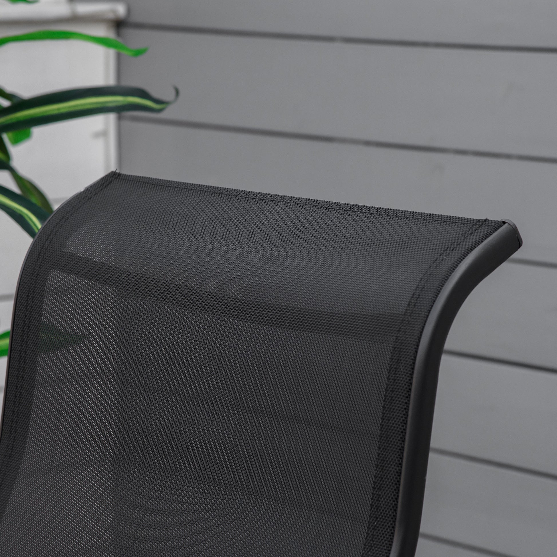 Patio Glider with Breathable Mesh Fabric, Outdoor Glider Chair, Garden Rocking Gliding Seat for Patio, Yard, Porch, Blac