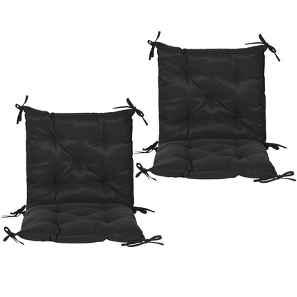 Patio Chair Cushions Set of 2, 39" x 20" x 3" Outdoor Tufted Cushion Set with Ties for Indoor Outdoor Garden Furniture, 