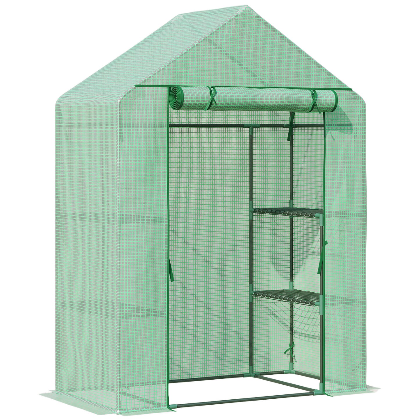 55" x 28" x 75" Walk-in Greenhouse Portable Garden Plant Flower Seed Warm House with 4 Shelves Outdoor Plant Growth Hot 