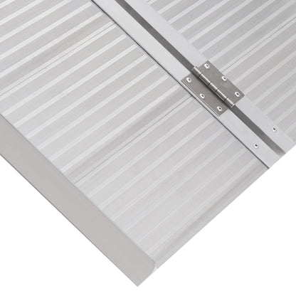 3ft Textured Aluminum Folding Wheelchair Ramp, Portable Threshold Ramp, for Scooter Steps Home Stairs Doorways