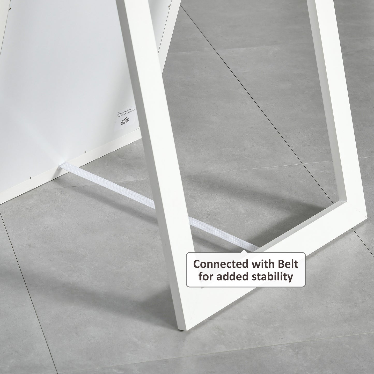 58" x 20" Full Length Mirror with Frame, Floor Standing Mirror, Rectangular Full Body Mirror for Bedroom, Living Room, W
