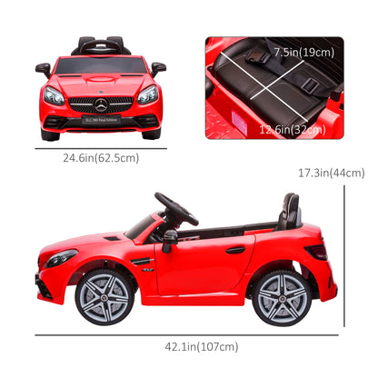 VarietyKart 12V Ride On Car with Parent Remote Control Two Motors Music Lights Suspension Wheels for 3-6 Years Red