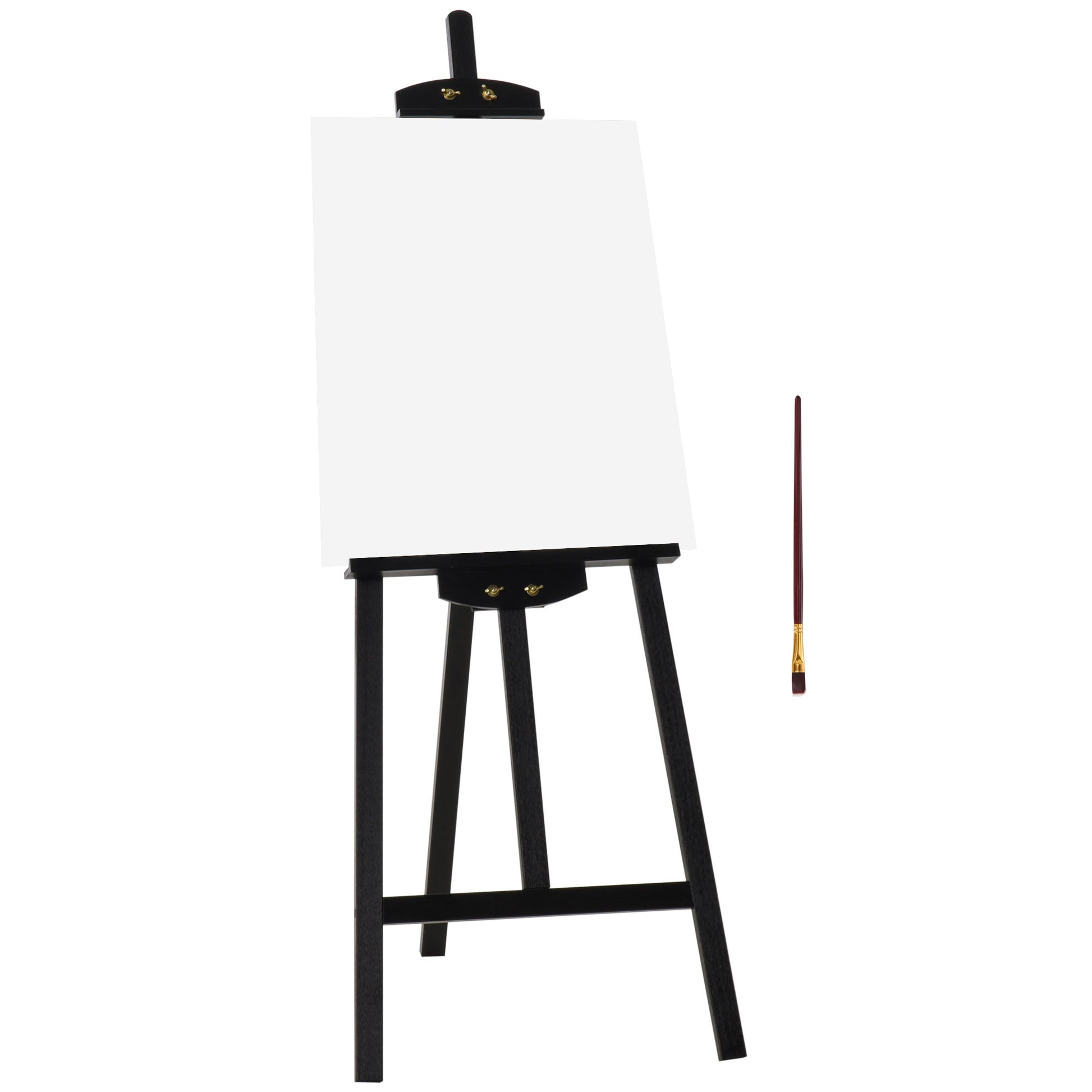 55" Pine Wood Painting Easel Stand, Adjustable Folding Art Easel, Tilts up to 75° for Adults, Begginners and Students, B