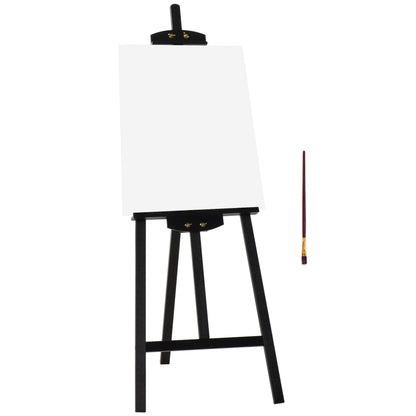 55" Pine Wood Painting Easel Stand, Adjustable Folding Art Easel, Tilts up to 75° for Adults, Begginners and Students, B