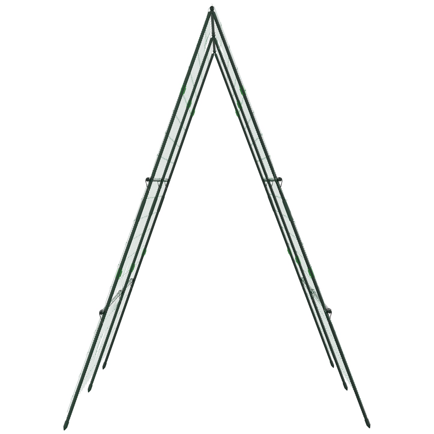 71" x 71" Metal Cucumber Trellis with Netting for Climbing Plants Vegetables, A Frame Tomato Plant Support Tomato Trelli