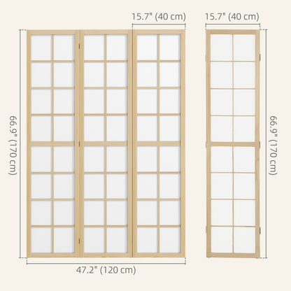 3 Panel Room Divider, 5.6 ft Folding Wall Divider Room Partition for Home Office, Bedroom