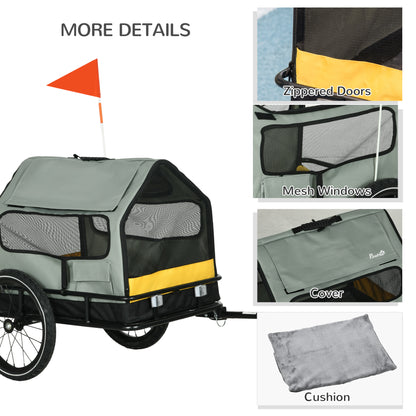 VarietyKart 3 in 1 Dog Bike Trailer, Pet Cargo, Pet Bed with Safety Leash, Hitch, Quick-Release Wheels, Cushion for Smal